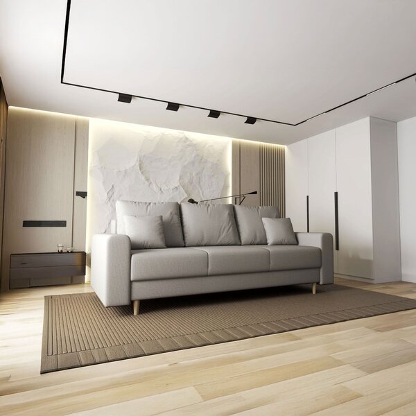 Canapea extensibilă dumonde cu ladă de depozitare Kronos Enjoy Bej 210x100 cm