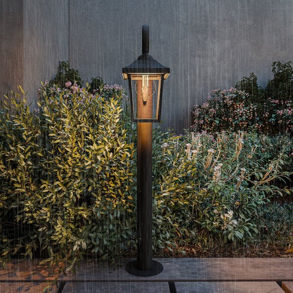 Philips Bornă luminoasă Buzzard, negru, 75 cm, IP44, E27, reglabil, Negru, Aluminiu