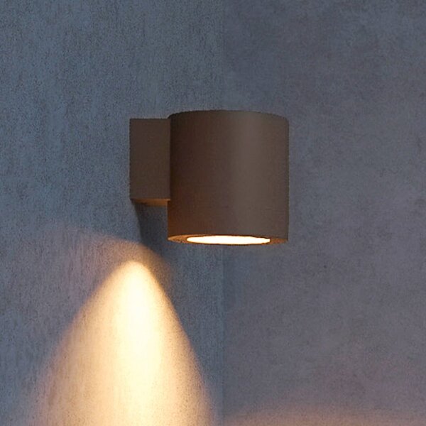 Philips Lampă de exterior Fylx, maro, metal, IP44, GU10, reglabil, Maro / Rugină, Aluminiu