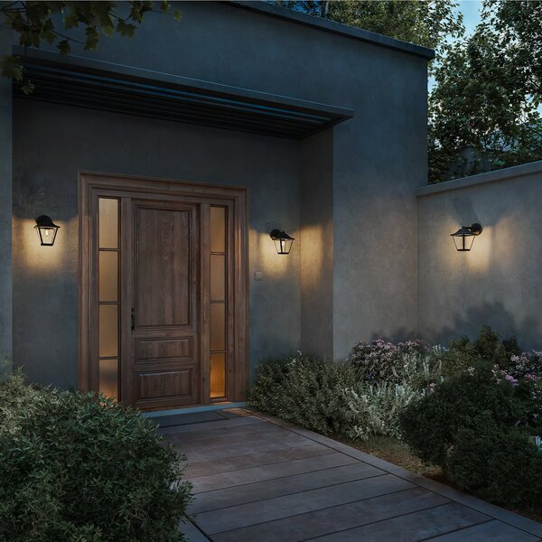 Philips Lampa de exterior Juli, negru, metal, IP44, E27, reglabil, Negru, Aluminiu