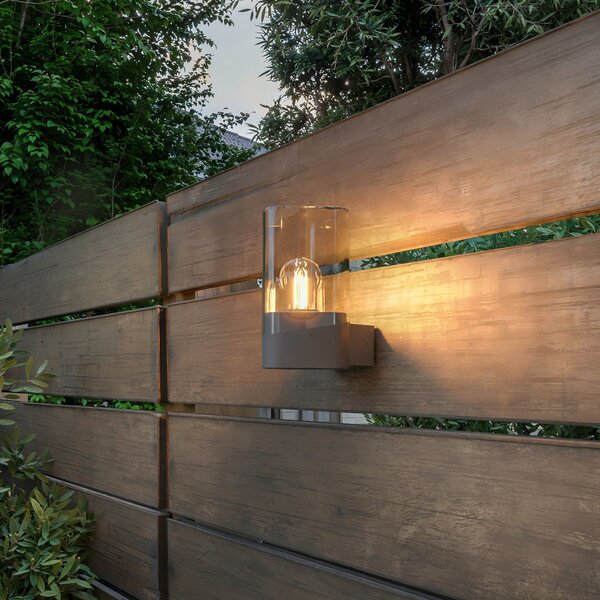 Philips Lampa de exterior Nayl, antracit, metal, IP44, E27, reglabil, Gri, Plastic