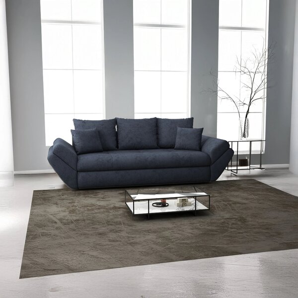 Canapea extensibilă dumonde cu ladă de depozitare Loana Enjoy Antracit 250x100 cm