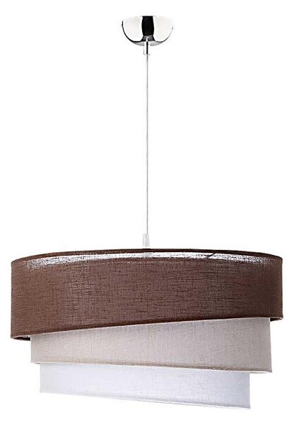 Lustră pe cablu Duolla TRIO 1xE27/40W/230V d. 45 cm maro/bej/alb