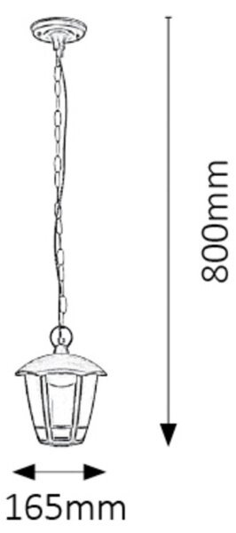 Rabalux 8128 - LED Lampă suspendată exterior SORRENTO LED/8W/230V IP44