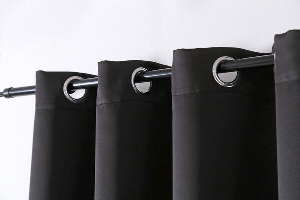 2x draperie neagra OXFORD 140x250 cm