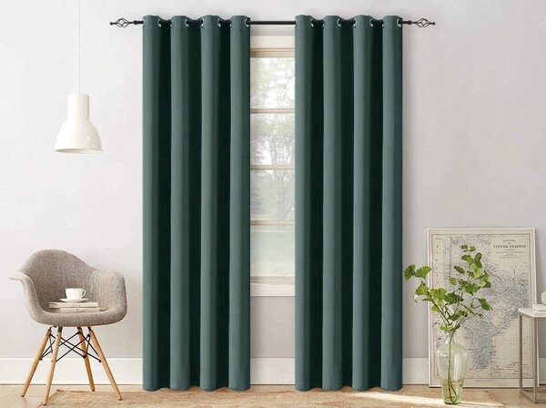Draperie turcoaz OXFORD 140x250 cm Agatat: Inele metalice