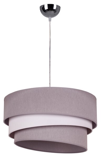 Lustră pe cablu Duolla TRIO 1xE27/40W/230V d. 45 cm gri/alb