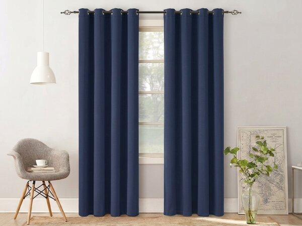 Draperie albastru inchis OXFORD LIGHT 140x250 cm Agatat: Rejansa