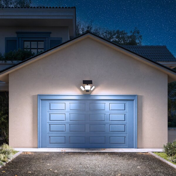 Philips Lampa solară cu LED Zyren, negru, 5.000 K, senzor, IP65, Negru, Plastic