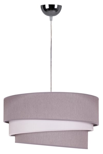 Lustră pe cablu Duolla TRIO 1xE27/40W/230V d. 45 cm gri/alb
