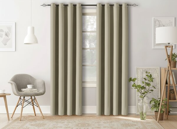 Draperie OXFORD 140x250 cm, bej deschis Agatat: Inele metalice