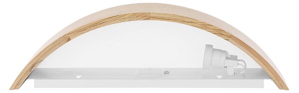 TEMAR LIGHTING Aplică de perete Cleo D1DR410, lemn stejar, lungime 41 cm, E27, reglabil, Lemn, Camera de zi / sufragerie, Lemn, Modern