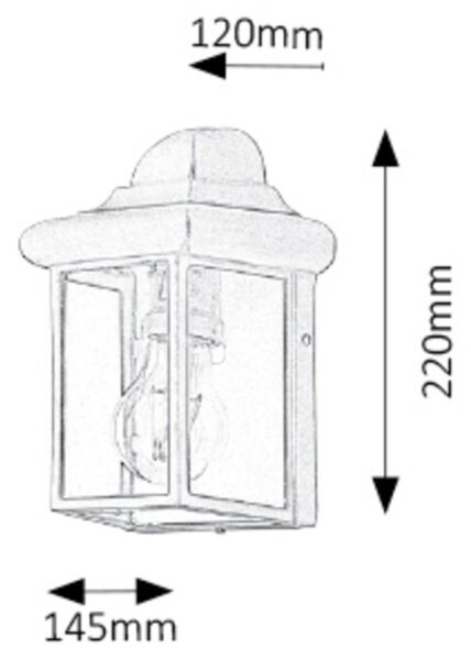 Rabalux 8753 - Aplică perete exterior NORVICH 1xE27/60W/230V IP43 alb