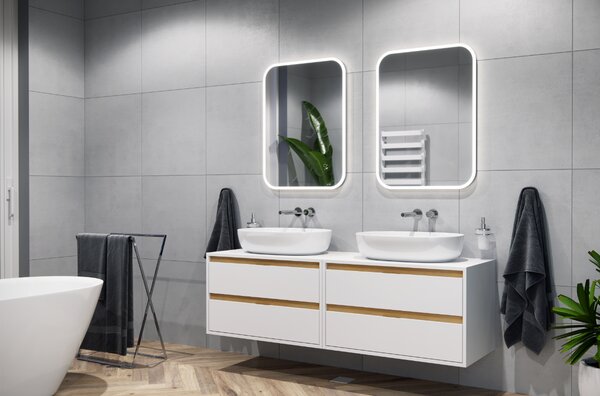 Excellent Lumiro oglindă 70x100 cm dreptunghiular cu iluminare cu covoraș de încălzire DOEX.LU100.070.AC