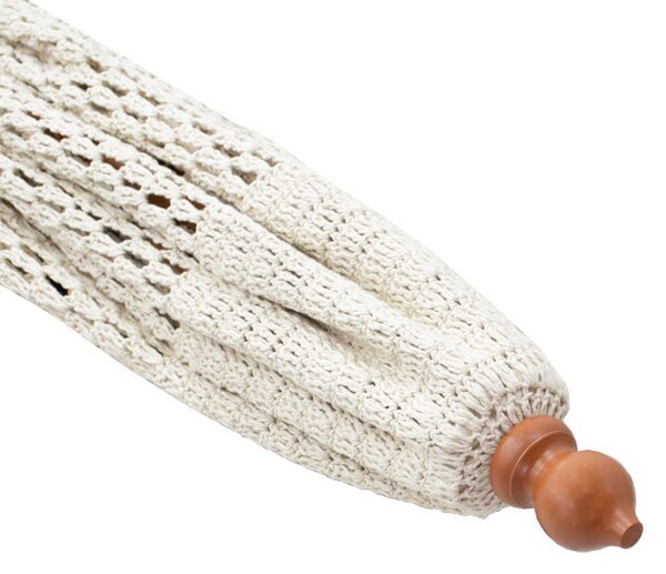 Umbrela stil mileu Brilie lemn-macrame D2.70x2.60m ecru