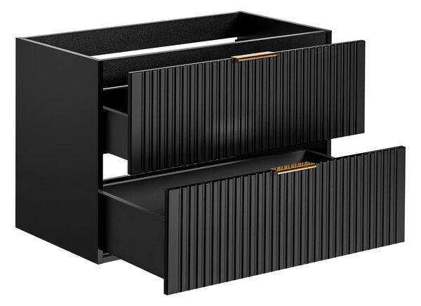 Comad Adel Black dulap 80x46x57 cm sub chiuveta pe perete negru ADEL BLACK 82-80-B-2S