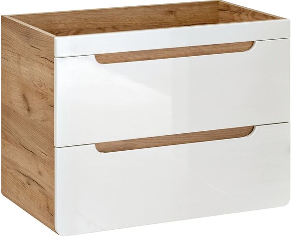 Comad Aruba White dulap 60x46x59 cm sub chiuveta pe perete alb-stejar ARUBAWHITE820-60CMFSC