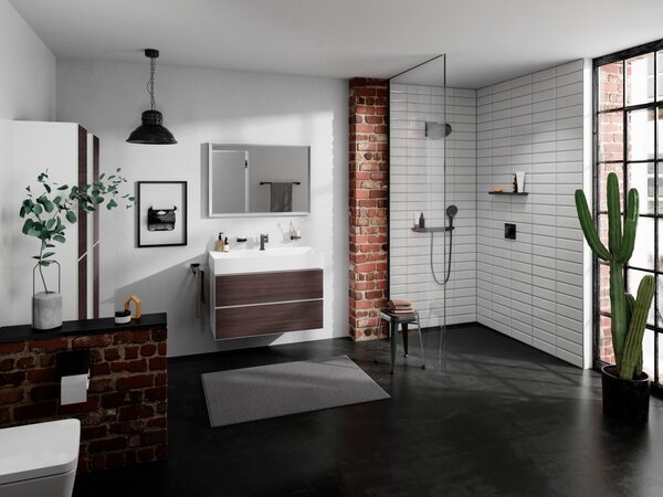 Hansgrohe Tecturis E baterie de duș perete negru 73620670