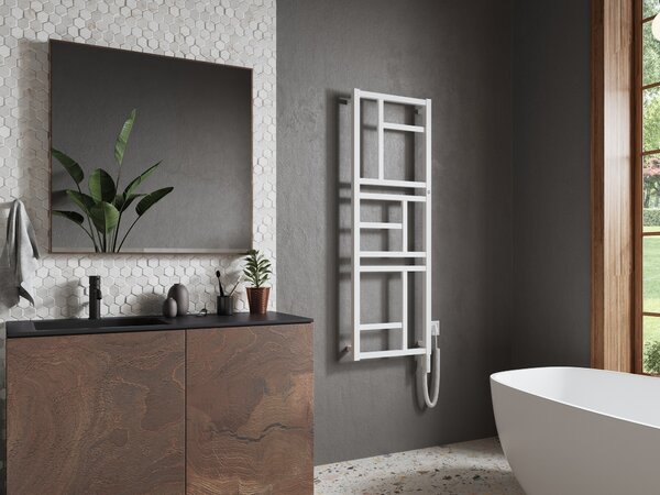 Instal Projekt Mondrian calorifer de baie decorativ 83.2x40 cm negru MON-40/80D50C31