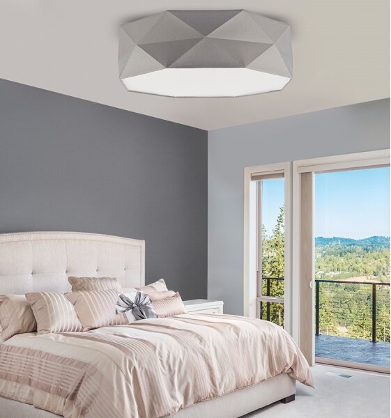 Plafoniera KANTOOR 4xE27/60W/230V gri
