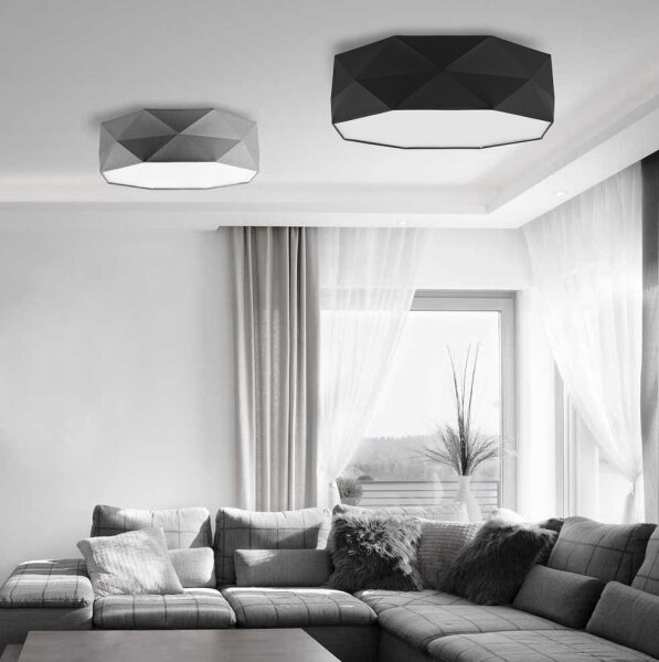 Plafoniera KANTOOR 4xE27/60W/230V negru