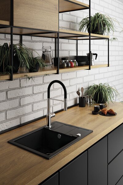 Laveo Barbados chiuvetă din granit 78x48 cm bej SBB420T