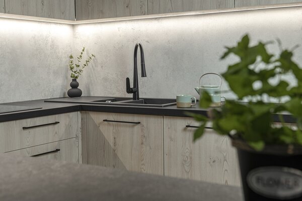 Laveo Barbados chiuvetă din granit 78x48 cm bej SBB420T