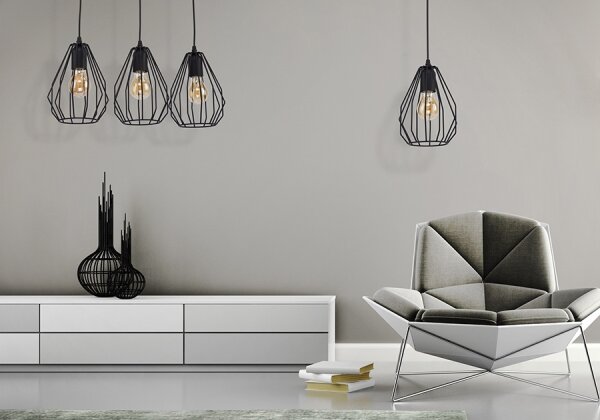 Lustra pe cablu BRYLANT BLACK 1xE27/60W/230V