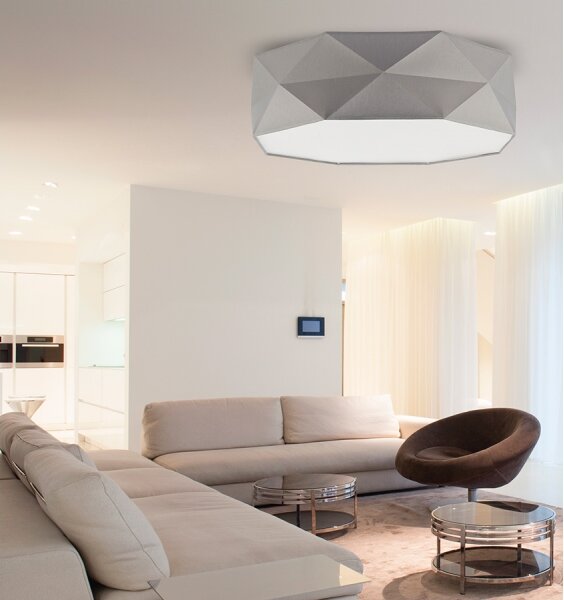 Plafoniera KANTOOR 4xE27/60W/230V gri
