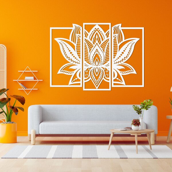 Decorațiune de perete din mai multe piese Floare de lotus | FLORIDUS
