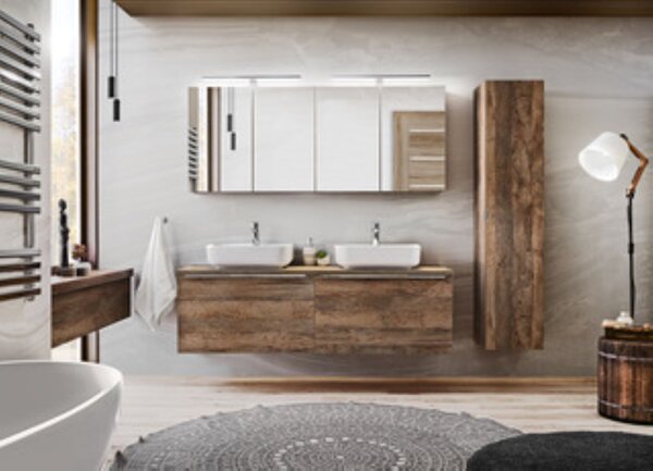 Comad Sante Fe Oak dulap 60x17x65 cm cu oglinda stejar SANTAFEOAK84-60-A-2D
