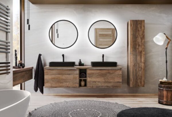 Comad Sante Fe Oak dulap 60x17x65 cm cu oglinda stejar SANTAFEOAK84-60-A-2D