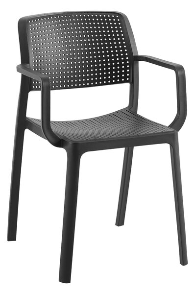 Scaun stivuibil, negru, DENTON