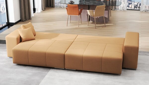 Canapea extensibilă dumonde cu ladă de depozitare Marbela Enjoy Mango XXL 295x120 cm
