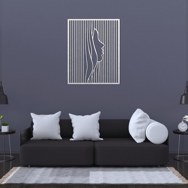 Siluetă decorativă de perete din lemn cu chipul unei femei | PERSONA