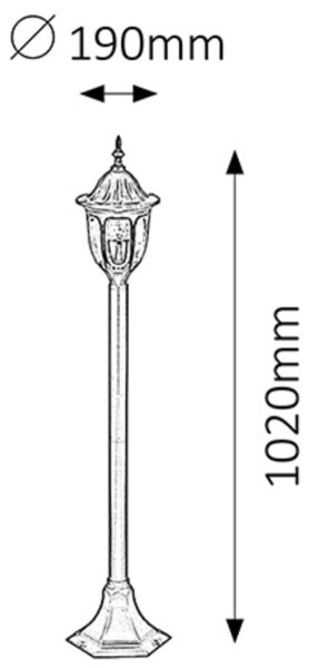 Rabalux 8345 - Corp de iluminat exterior MIlant 1xE27/60W/230V