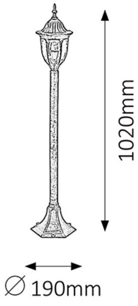 Rabalux 8375 - Iluminat exterior MILANO 1xE27/60W/230V