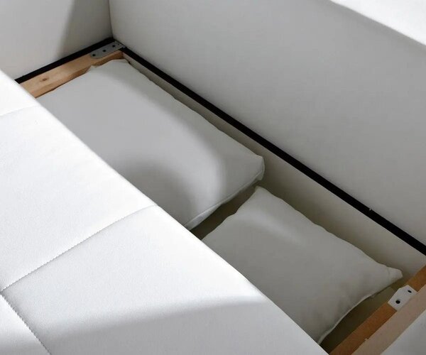 Canapea extensibilă dumonde cu ladă de depozitare si sezut confortabil din spuma high-density, Marbela Tobago Brown XXL 295x120 cm