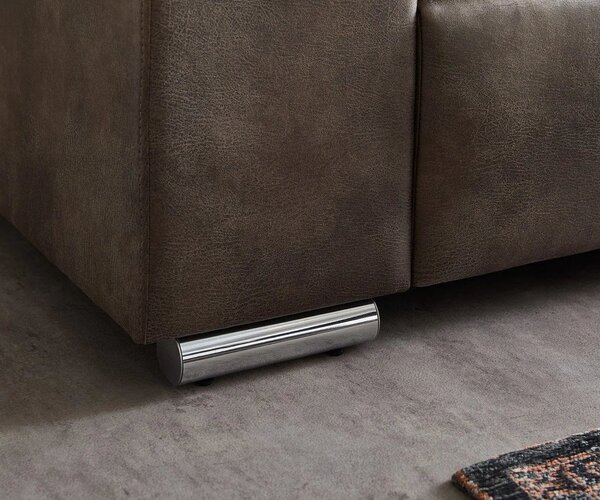 Canapea extensibilă dumonde cu ladă de depozitare si sezut confortabil din spuma high-density, Marbela Tobago Brown XXL 295x120 cm