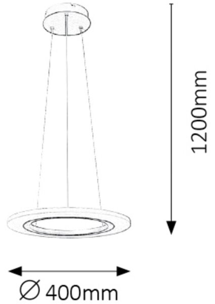 Rabalux 2428 - Lustră LED ADRIENNE LED/20W/230V argintiu