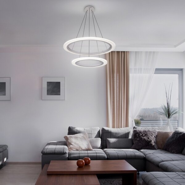 Rabalux 2429 - Lustră LED ADRIENNE LED/62W/230V argintiu