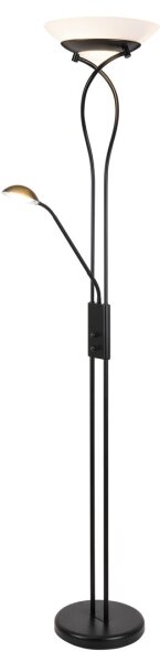 Rabalux 4554 - Lampadar GAMMA TREND 2xE27/15W+1xG9/40W/230V negru