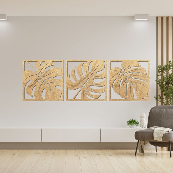 Decorațiune murală din lemn cu monstera | SALAS