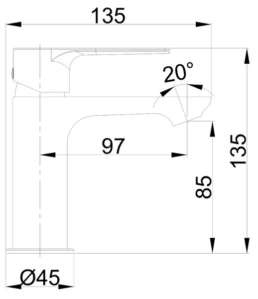 Invena Pinios M, baterie lavoar, h-135, crom, INV-BU-92-001-X Leták: https://cloud.invena.pl/s/nnXaZKg3crBrRkz/download?path=%2FPliki%20do%20strony%2…