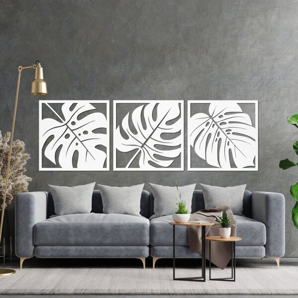 Decorațiune murală din lemn cu monstera | SALAS