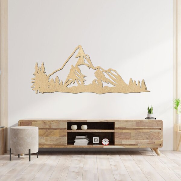Decorațiune murală din lemn Munți Majestic - MAGNU