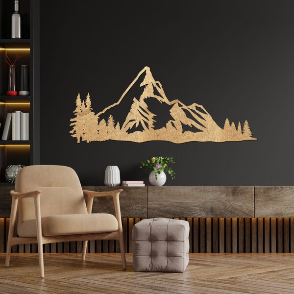 Decorațiune murală din lemn Munți Majestic - MAGNU