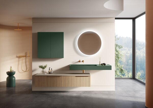 Elita Level lavoar 120.5x45.5 cm dreptunghiular clasică verde mat RE041461197010