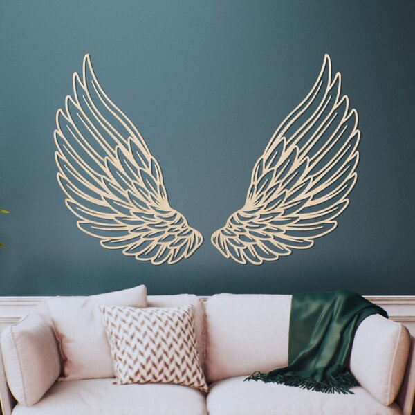Decorațiune murală excepțională din lemn, aripi de înger | ANGELIC