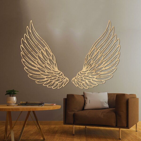 Decorațiune murală excepțională din lemn, aripi de înger | ANGELIC